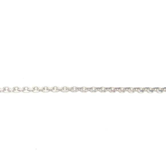 CHANEL Silver Logo Necklace